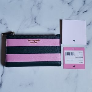 Kate Spade Pink Slyvia Stripe Slim Bifold Wallet